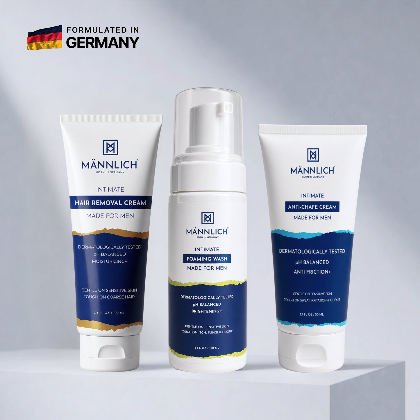 Intimate Care Combo: Hair Removal Cream, Intimate Wash & Anti Chafing Cream