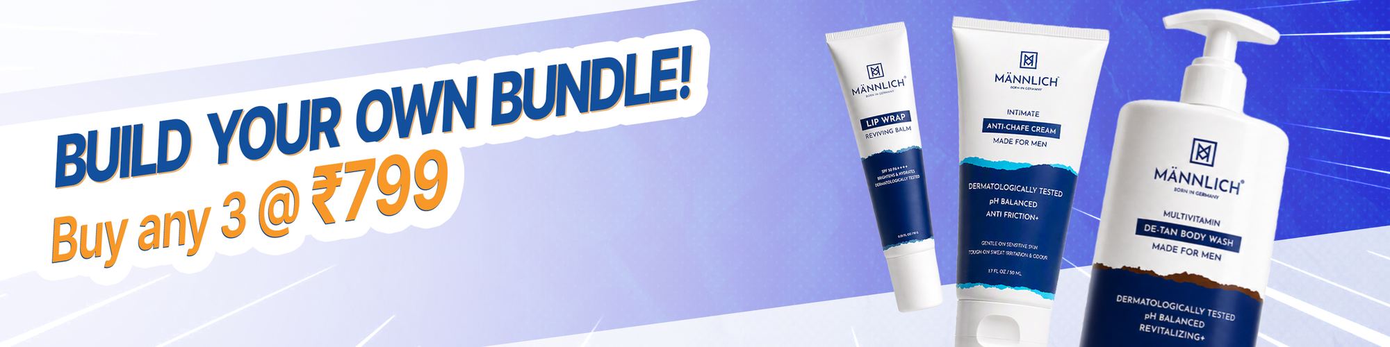 Build your own bundle, buy any 3 products at a fixed price
