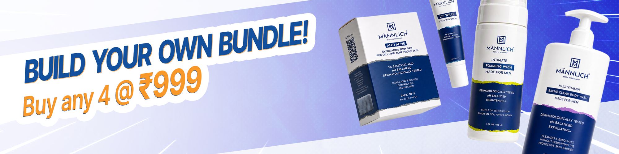 Build your own bundle, buy any 4 products at a fixed price